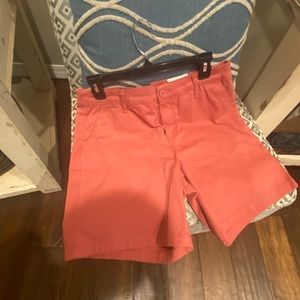 NWT, Coral pink chino shorts, size 10